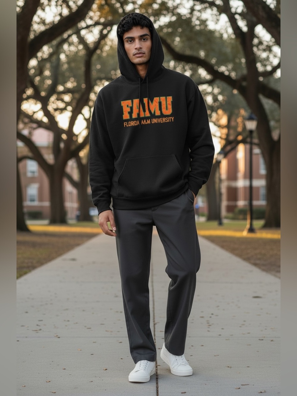 Florida A&M University Hoodie Sweatshirt FAMU Black Sz Small Mens Womens #240
